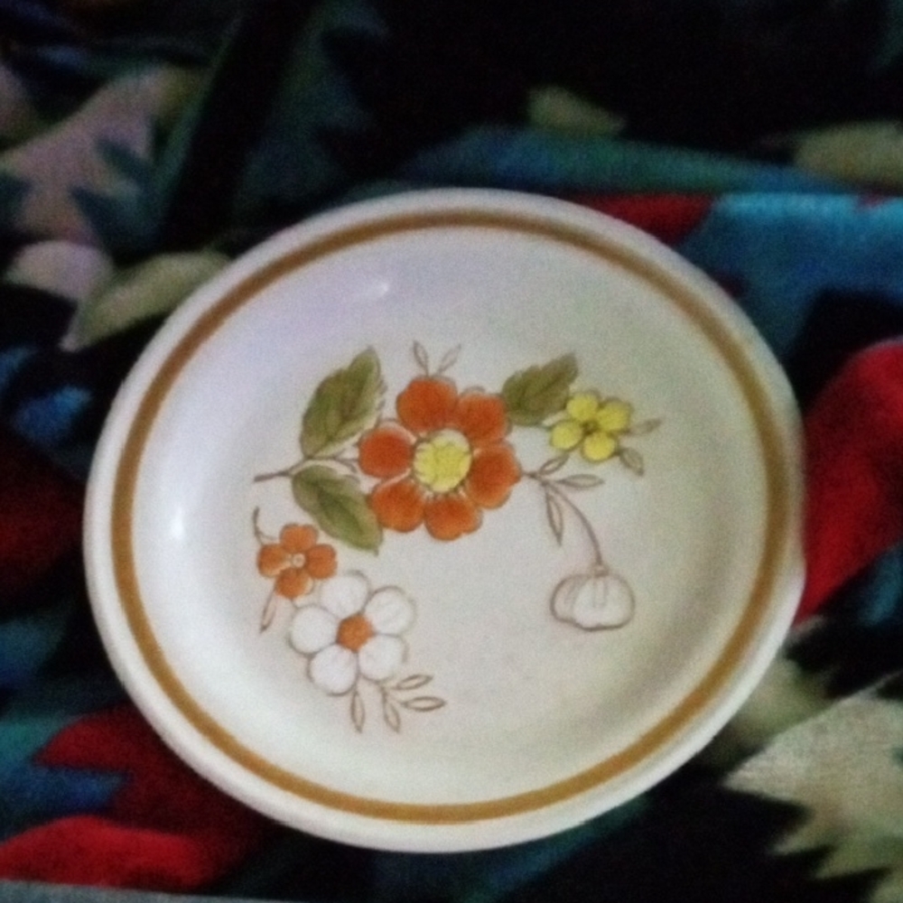 Floral Patterned Ceramic Plate